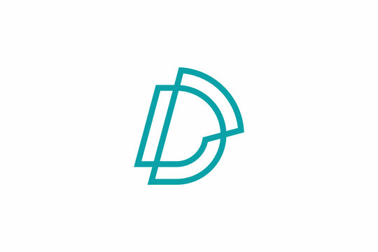 Letter D Signal or Radar Logo 