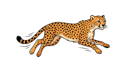 cheetah animal clipart vector illustration © Nayon
