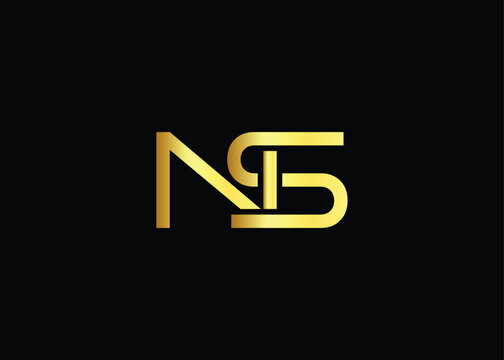 Luxury Gold NS Monogram Logo design. Luxury Minimalist Corporate Branding And Identity Design For Business