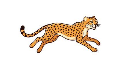 cheetah animal clipart vector illustration © Nayon