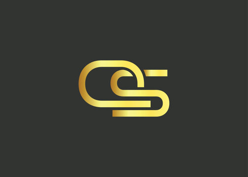 Luxury Gold QS Monogram Logo design. Luxury Minimalist Corporate Branding And Identity Design For Business