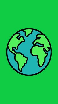 Green Screen Earth Globe Overlay for Global Broadcast Videos