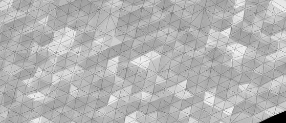 Abstract geometric background with repeating triangular patterns, shadows, and dotted outlines creat