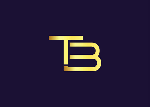 Luxury Gold TB Monogram Logo design. Luxury Minimalist Corporate Branding And Identity Design For Business