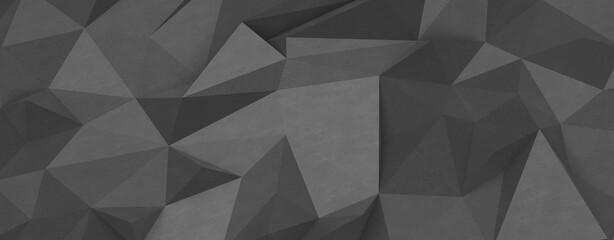 Fototapeta premium Dark geometric abstract background with polygonal shapes and textured patterns.