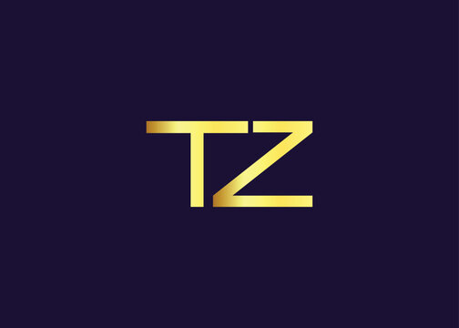 Luxury Gold TZ Monogram Logo design. Luxury Minimalist Corporate Branding And Identity Design For Business