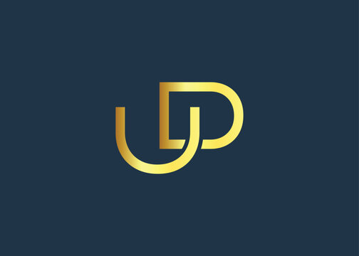 Luxury Gold UD Monogram Logo design. Luxury Minimalist Corporate Branding And Identity Design For Business