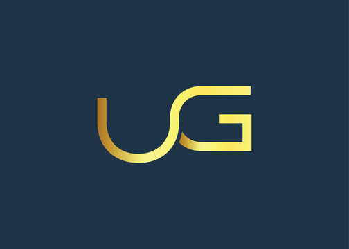 Luxury Gold UG Monogram Logo design. Luxury Minimalist Corporate Branding And Identity Design For Business