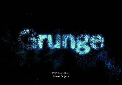 Gradient Color Grunge Text Effect