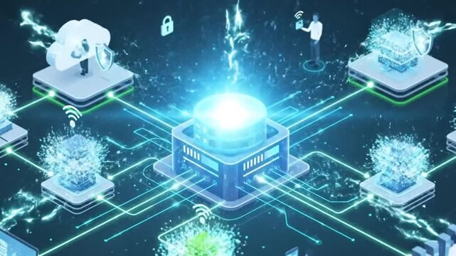 Network Security Concept - Protecting Data in the Digital Age.
