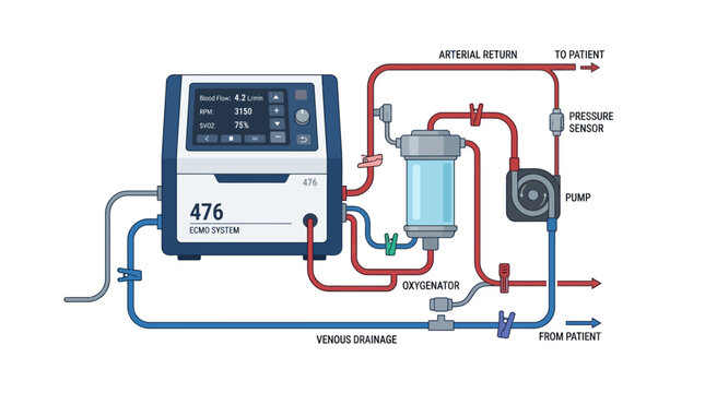 ECMO Machine Diagram: Life Support for Critical Illness