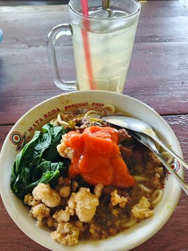 mie ayam, chicken noodle from Indonesia