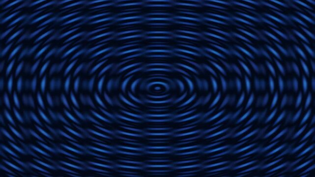 Abstract Blue Circular Waves Background Loop