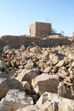 Herodes Fortress of Masada, symbol for the freedom of Israel, Dead Sea, Israel