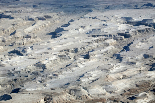 Picturesque mountain landscape of the Judea Desert near Qumran, Israel