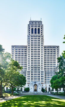The 34-story Alfred E. Smith State Office Building in Albany, New York, a notable Art Deco skyscraper completed in 1930