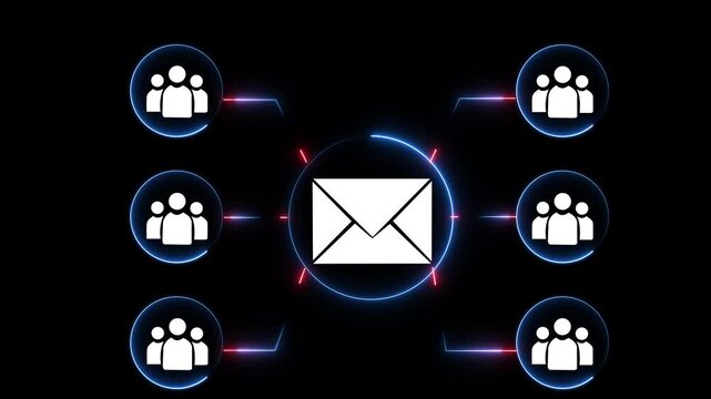 Email security solution concept on the transparent background. Automated secure mail scanning system and data protection. Motion graphics of security idea. 4k video animation