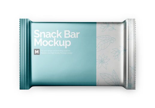 Metallic snack pack Mockup for Product Launch and Marketing Presentation