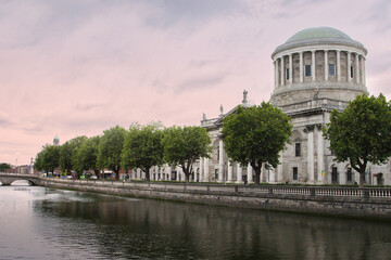 Fototapeta premium four courts courthouse in Dublin, Ireland