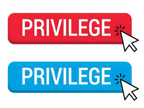 Privilege button icons for website and app ui, cursor click