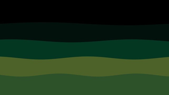 Abstract dark green wavy horizontal band background pattern for digital design and minimalist backdrop
