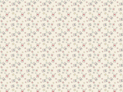 Abstract Japanese Mahjong Game Seamless Pattern Background