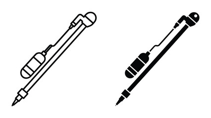 Vector illustration of a microphone on a boom pole © SHAHRIYAR RASEL