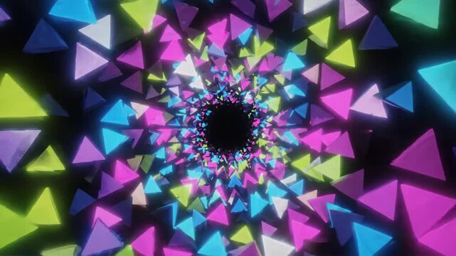 Abstract Digital Technology Network Motion Background with Glowing Particles and Connection Lines