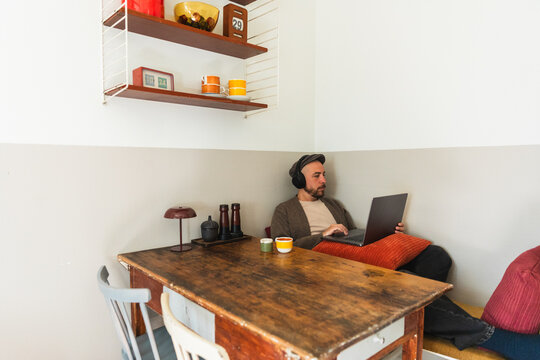 Freelancer Working in Cozy Home Corner