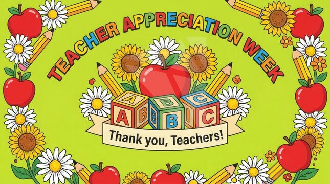 Teacher Appreciation Day colorful illustration