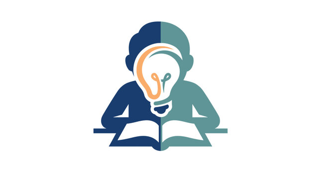 Design an abstract logo inspired by a young child's creative learning process