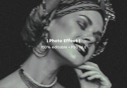 Grainy Chromatic Glitch Photo Effect