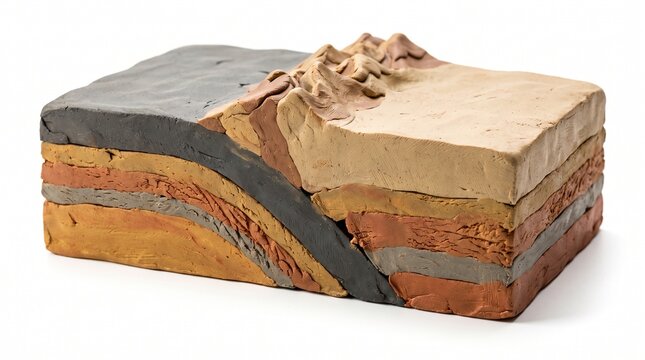 Plate Tectonics Subduction Zone Clay Cross Section Model