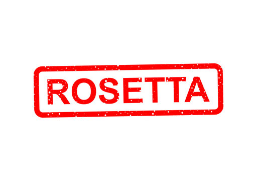 Red vintage rosetta stamp style badge illustration