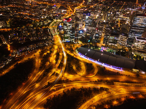 Perth freeway from above 