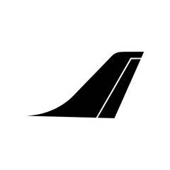 Airplane vertical stabilizer tail fin graphic with airplane aircraft aviation © sahajad hossen