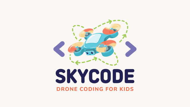 Children participate in coding workshop with drone technology indoors