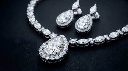 Diamond necklace and earrings set © AdnaN