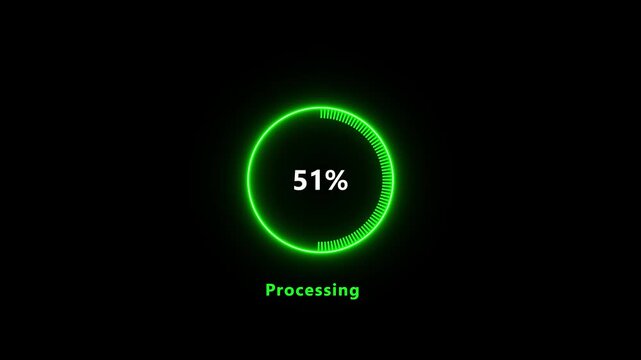 Loading Bar progress, charging status, Status bar, data loading, Loading Transfer in effect, Numerical. motion graphic of circle loading bar concept. 4k motion video