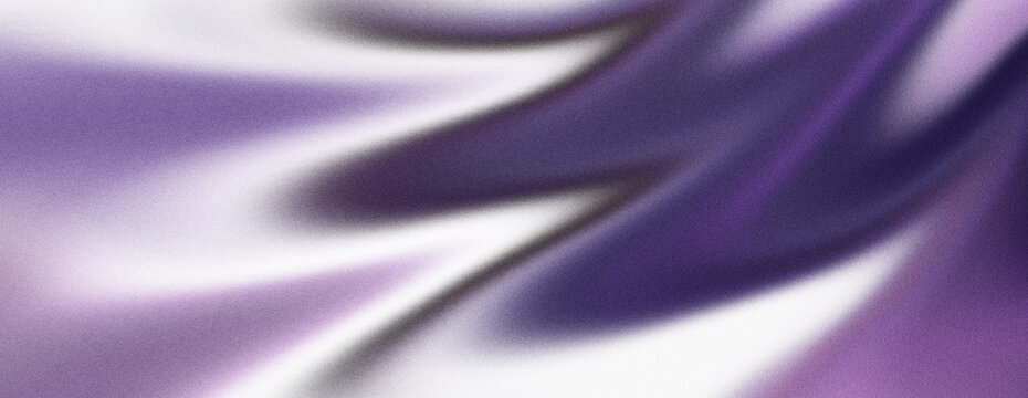 Abstract flowing silk fabric texture background. Elegant seamless purple and white wave pattern for design projects.