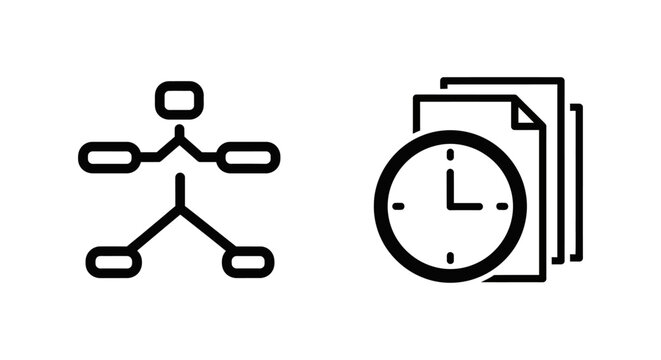 Version control and revision history software interface icons with revision software development management document tracking application business technology organization workflow