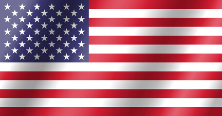 Obraz premium The official national flag of the United States of America.Vector.3D illustration.A highly detailed flag of the United States of America,with official proportions and color.
