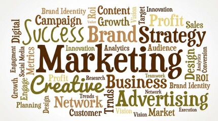 Obraz premium Marketing and advertising concept. Business strategy and growth ideas