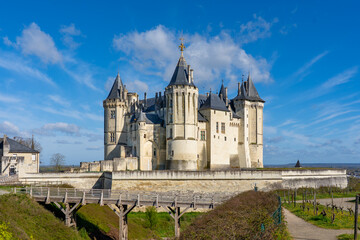 Obraz premium The Famous Castle of Saumur, Loire Valley, France