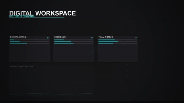Digital Workspace Welcome Panel with Loading and Operational States