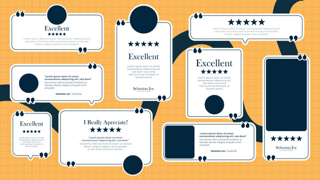Client or customer review testimonial social media post. Customer or client service feedback review post design template