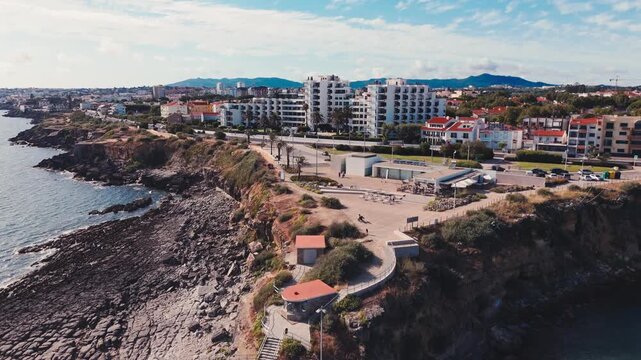 Aerial View of Miradouro Pedra do Sal, Estoril, Portugal
