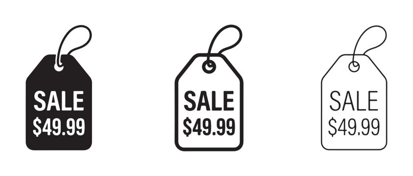 Sale tags with dollar prices for discount labels and promotional banners  sale signs for shopping and retail advertising