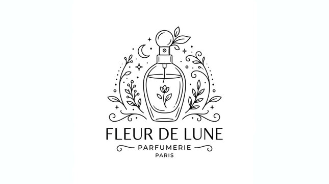 Fleur de Lune perfume bottle logo.