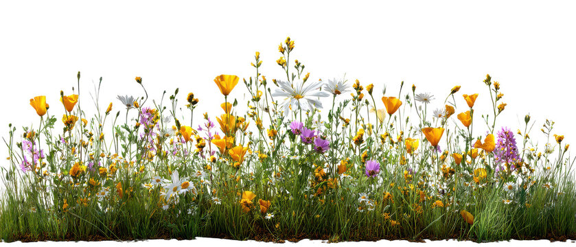 wildflowers cutout isolated illustration on transparent background cutout isolated cutout isolated illustraion on transparent background